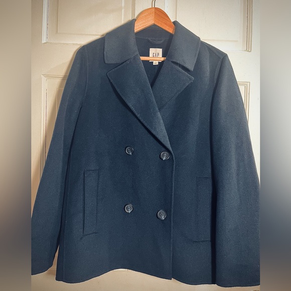 Wool-blend peacoat GAP size L. Like new - Picture 3 of 6
